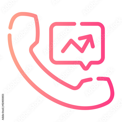 missed call Line Gradient Icon