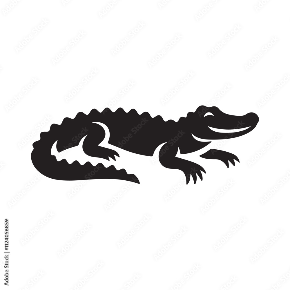 Fototapeta premium crocodile isolated on white background