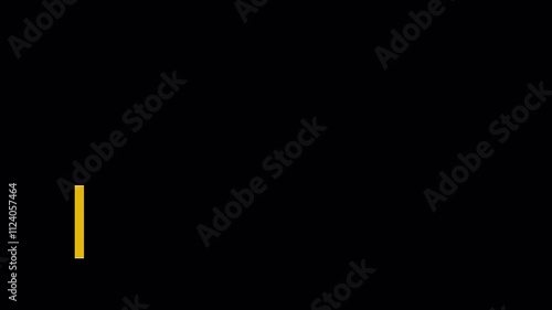 Minimal modern lower third yellow and white color line. Motion graphic lower third template with alpha channel