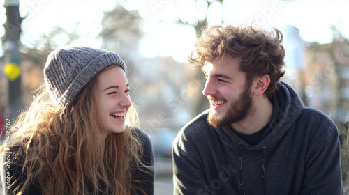 Young Couple's Joyful Conne...