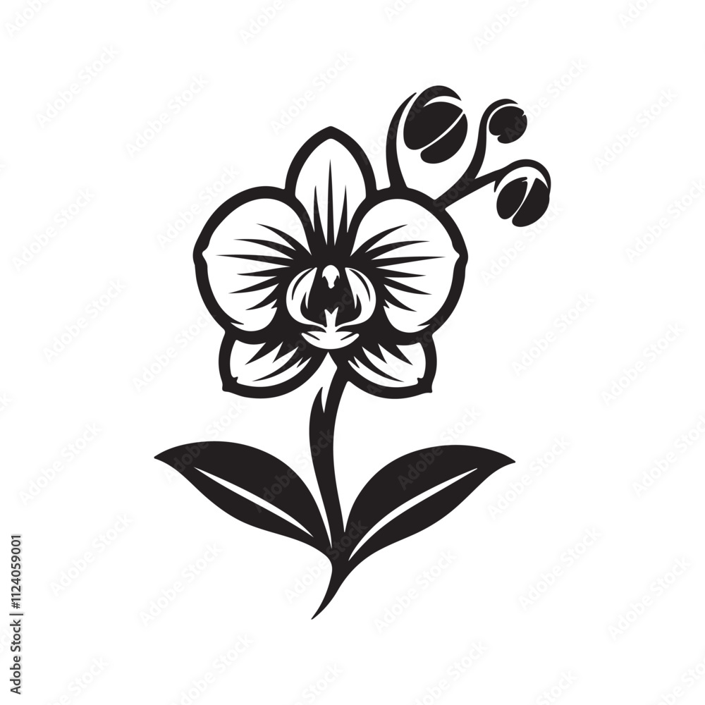 Obraz premium black and white flower