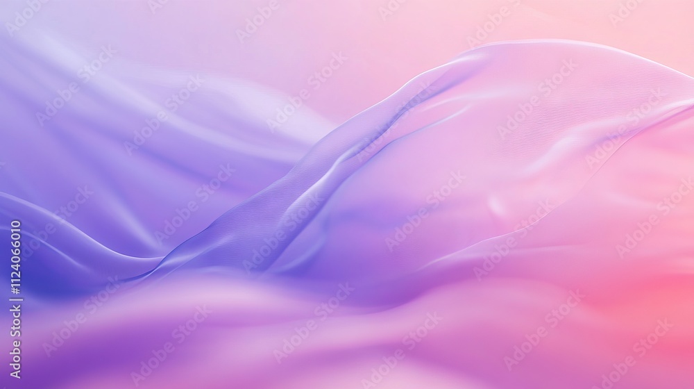 Obraz premium Delicate pastel gradient background blending soft purple, pink, and blue tones with gently defocused, flowing lines