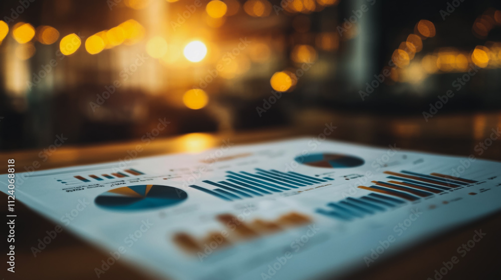 Obraz premium Abstract business Financial charts show a significant increase in profits in the stock market.This is driven by higher interest rates and continued growth. In the innovation world network of financial