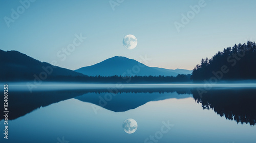 Serene Moonlit Lake: A tran...