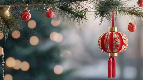 Red Lantern Christmas Ornam...