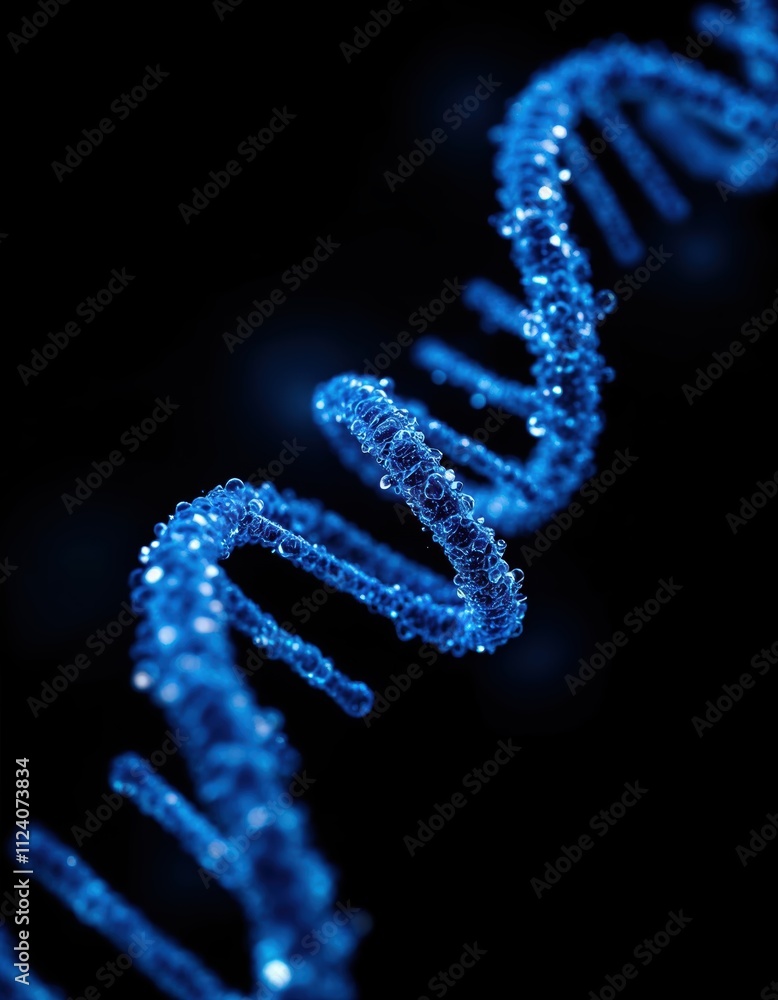 Fototapeta premium 3D DNA spiral molecule structure