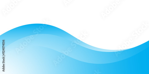Modern blue banner background. Graphic design banner pattern background template with dynamic wave shapes. vecto