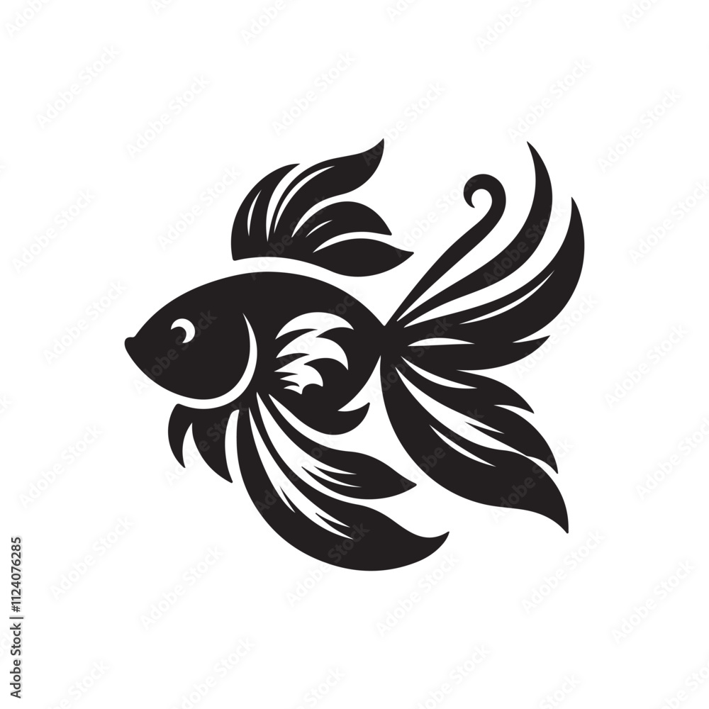 Obraz premium black and white fish