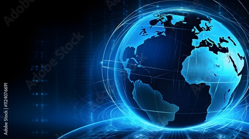 earth background illustration It highlights a vibrant, connected global network that represents global connectivity. photo