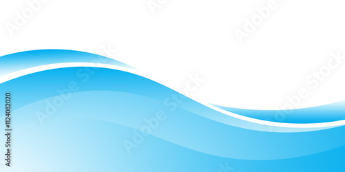 Modern blue banner background. Graphic design banner pattern background template with dynamic wave shapes. vecto
