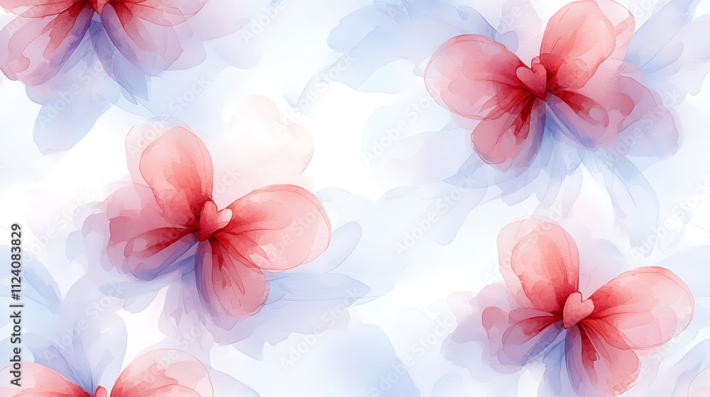 Obraz premium Soft color palette floral pattern design elegant nature-inspired digital art aesthetic