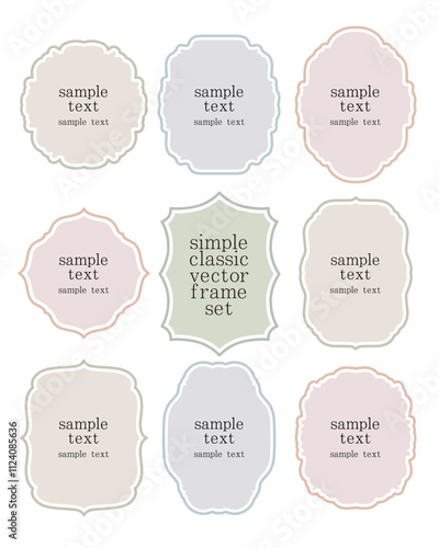 クラシックフレームベクターセット