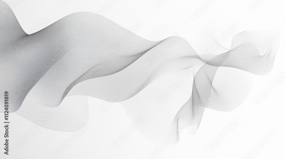 Fototapeta premium A white background with soft, design features an elegant gradient that transitions from light to dark gray at the edges