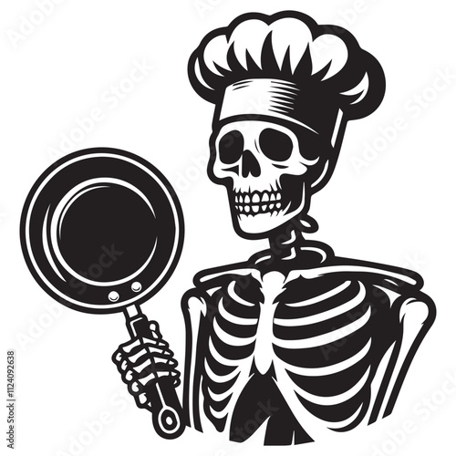 Skeleton Chef vector
