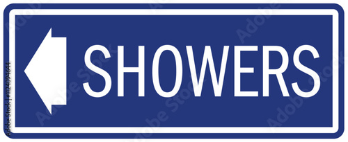Shower room sign