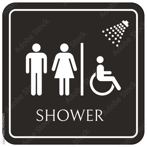 Shower room sign