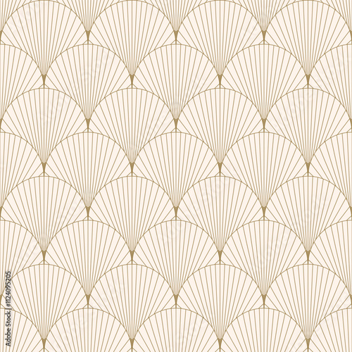 Vintage art deco seamless pattern with geometric design
