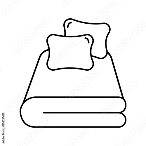 Bed linen icon . vector illustration, pictogram isolated on white background. color editable