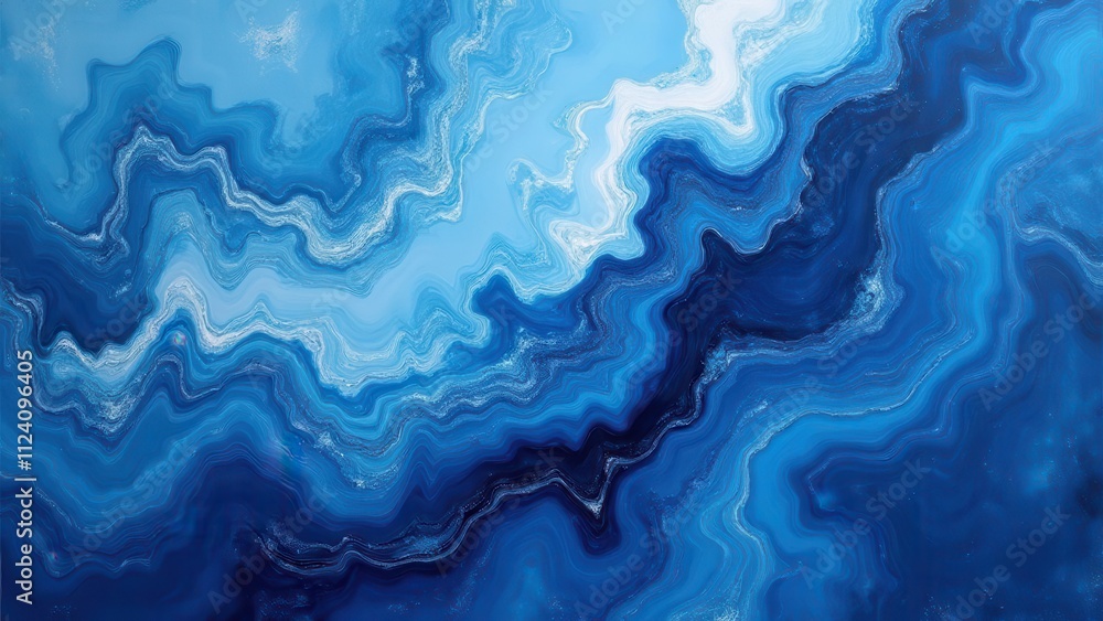 Fototapeta premium Speckled granite patterns. Abstract blue marble texture with intricate color variegation creating a flowing and immersive background. Ultra-clear, noise-free, 4K UHD quality