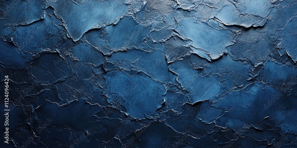 Textured Dark Blue Surface with Abstract Cracked Patterns Textured Dark Blue Surface with Abstract Cracked Patterns