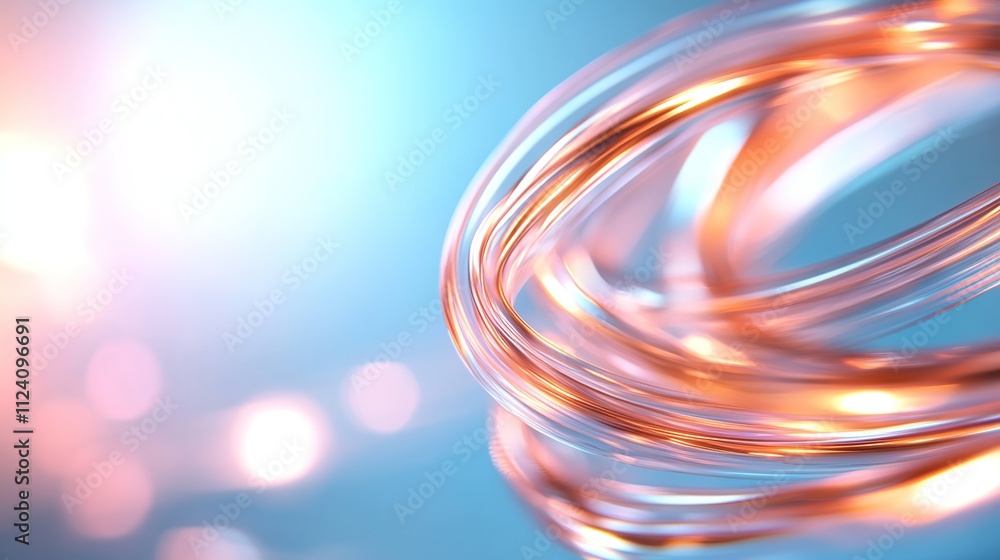 A swirling abstract design with glowing strands against a soft gradient background. A swirling abstract design with glowing strands against a soft gradient background.