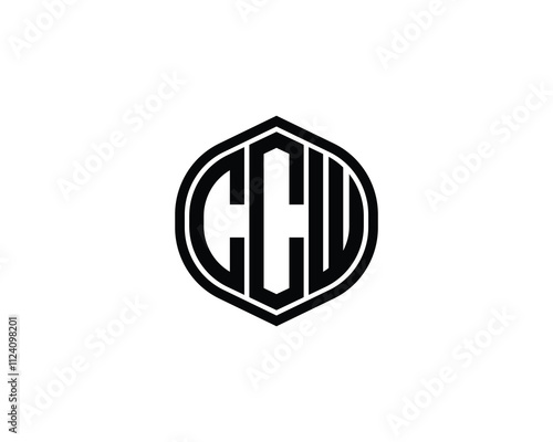 CCW logo design vector template. CCW photo