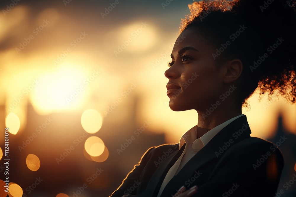 A strong silhouette of a woman standing against a dramatic sunset background, embodying empowerment, confidence, and resilience in the face of challenges. A strong silhouette of a woman standing against a dramatic sunset background, embodying empowerment, confidence, and resilience in the face of challenges.