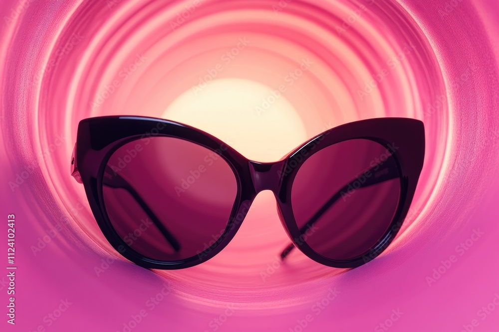 Pink Background Sunglasses