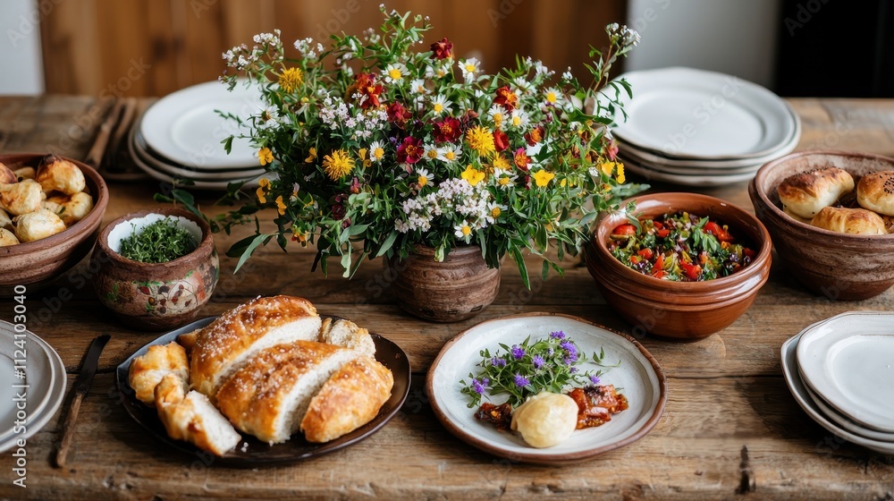 Festive Table Settings and Food centerpiece flavors Festive Table Settings and Food centerpiece flavors