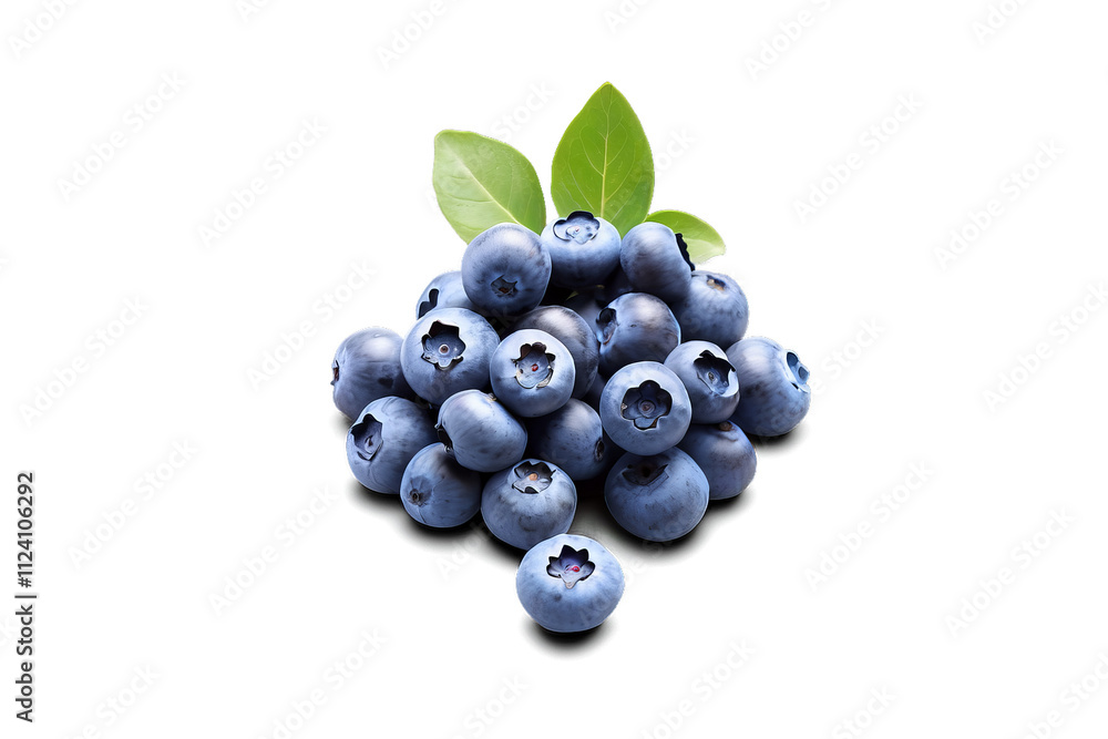 set of blueberry berries on an isolated white background, watercolor, botanical illustration, Generative AI set of blueberry berries on an isolated white background, watercolor, botanical illustration, Generative AI