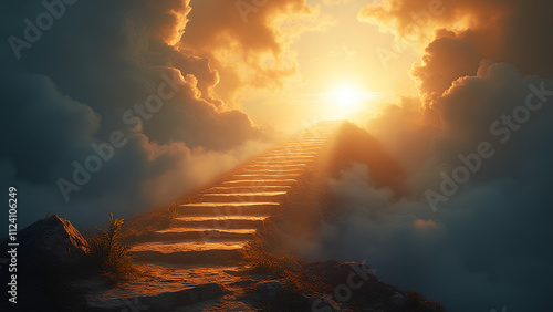 Stairway to heaven Revelation And night will be no more They will need no light of lamp or sun for the Lord God will be their light and they will reign forever and ever