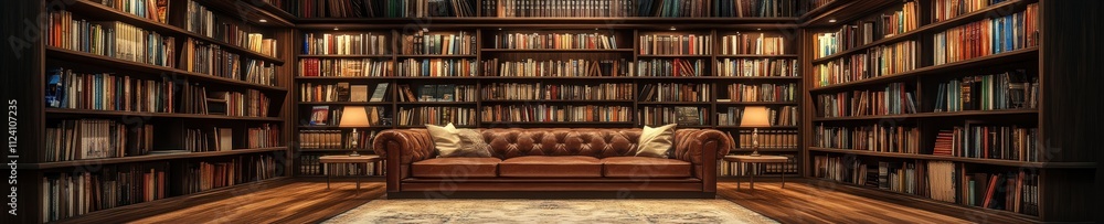 Vaulted Study Room Filled with Books and Warmth: Perfect Academic or Scholarly Environment Vaulted Study Room Filled with Books and Warmth: Perfect Academic or Scholarly Environment