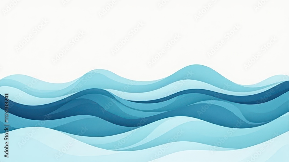 Surging wave motions. Clean vector illustration of stylized ocean waves on a minimalistic light background with smooth curves and seamless integration, 4K, UHD, noise-free, perfect clarity. Surging wave motions. Clean vector illustration of stylized ocean waves on a minimalistic light background with smooth curves and seamless integration, 4K, UHD, noise-free, perfect clarity.