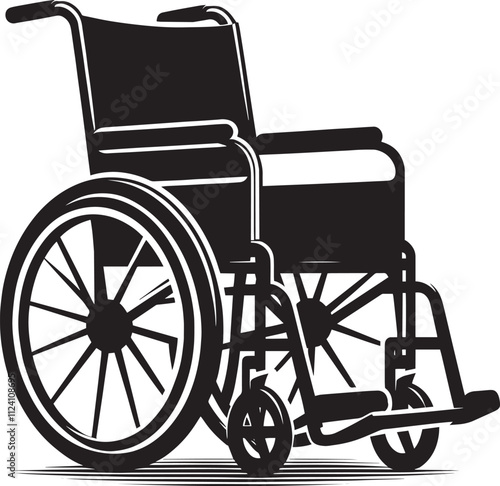 Wheelchair Silhouette isolated on white background wheelchair vector shape