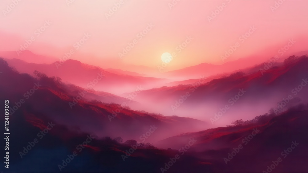 Twisting vapor shapes. Velvety mists extend delicately over a burgundy horizon, creating a blend of elegance and depth. The 4K UHD provides crisp, noise-free imagery capturing every detail seamlessly.