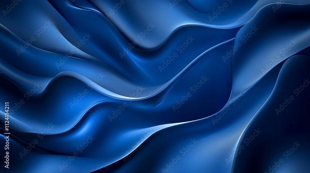 Obraz premium Abstract blue vector background with dynamic shapes and gradient effects