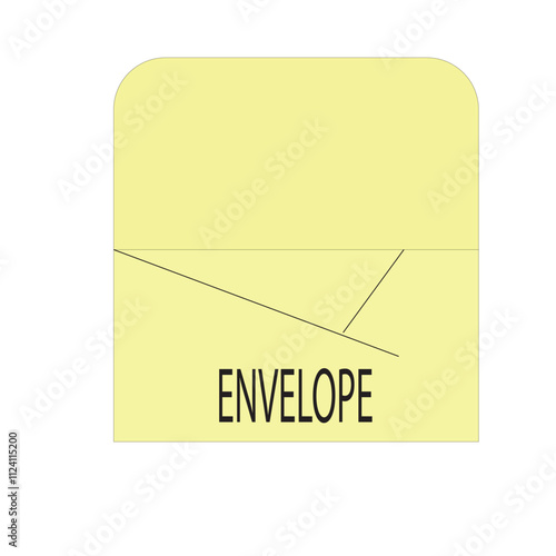  Open yellow envelope blank paper