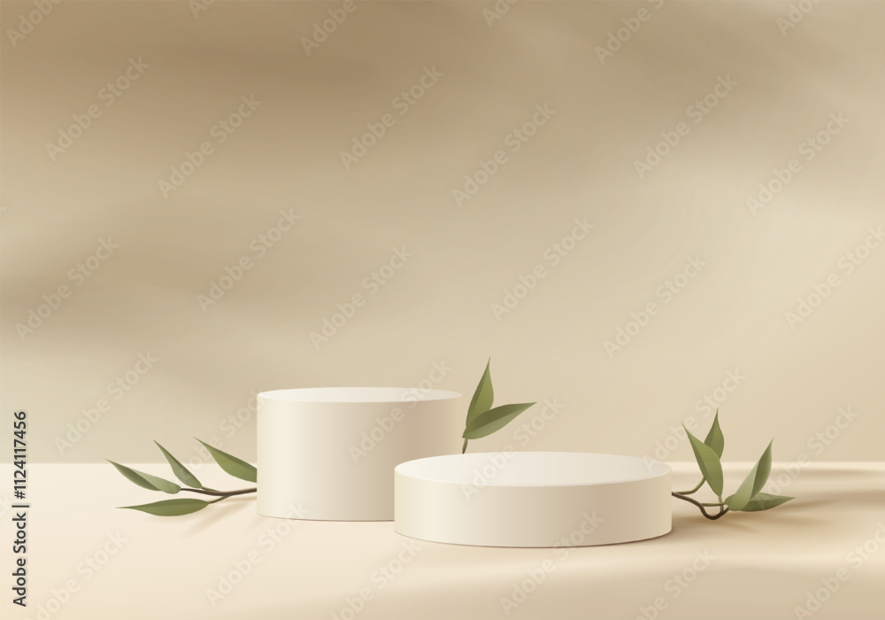 Fotografie 3d background products display podium scene with geometric platform