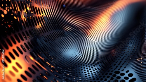 Professional digital graphic visualization exploring modern corporate aesthetic through sophisticated metallic textural composition
