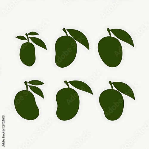 Wallpaper Mural set of green mango Torontodigital.ca