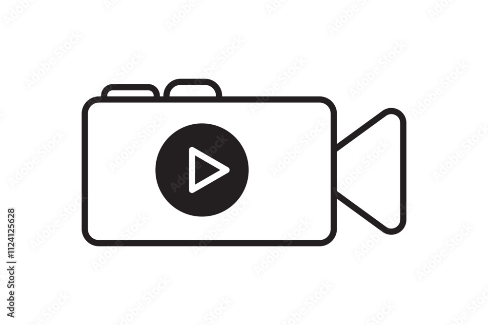 Video Camera icon on transparent background Video Camera icon on transparent background