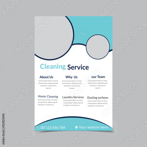 Cleaning and disinfection flyer design template, cleaning service flyer design, cover, brochure design cover template

