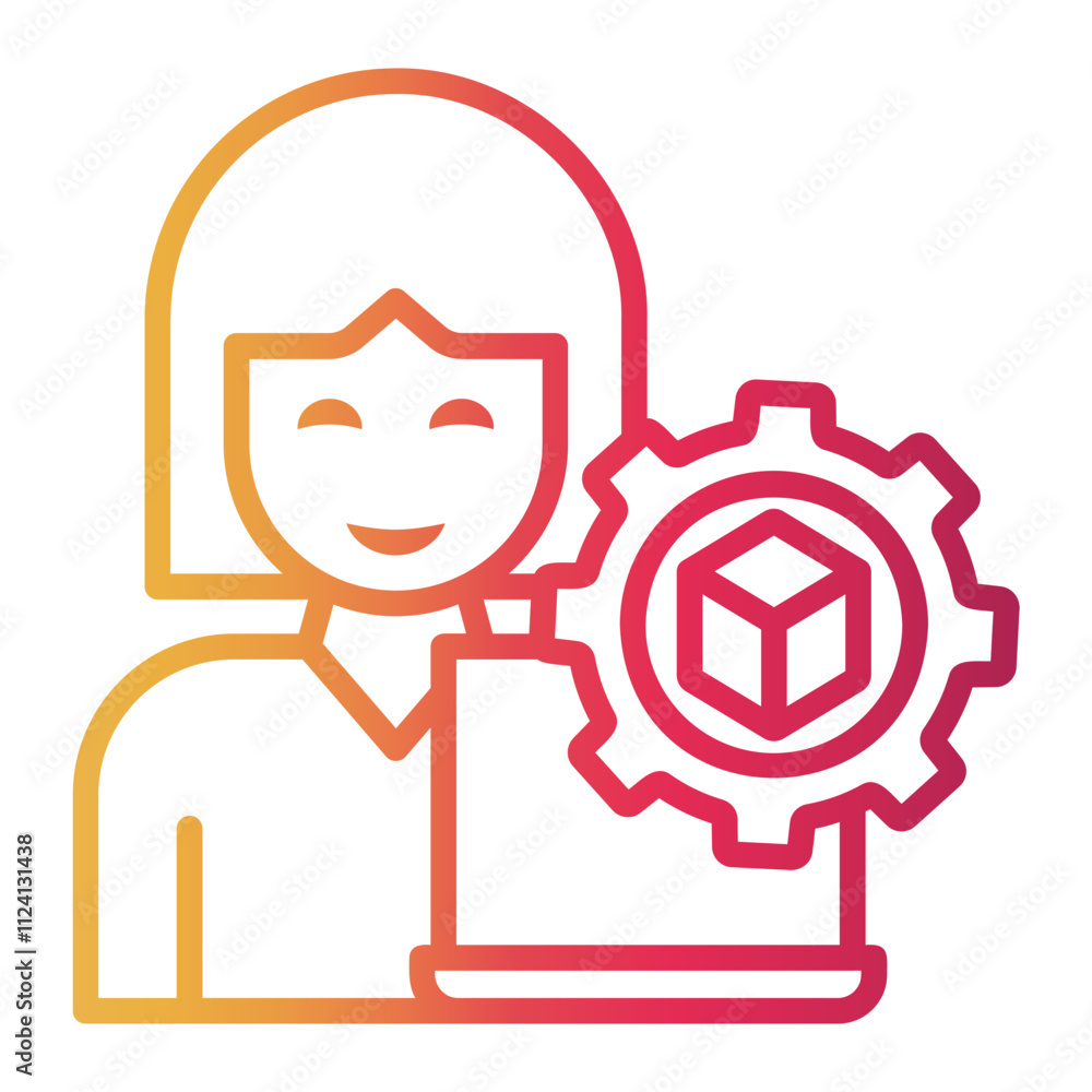 Obraz premium designer Line Gradient Icon