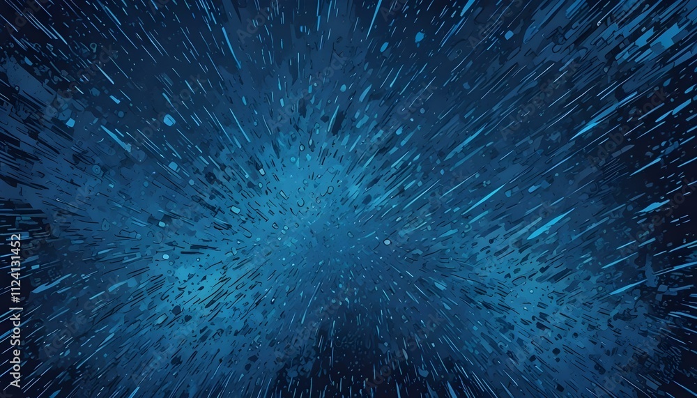 Obraz premium Clear Plain Shiny Warm Soft Vintage Bokeh Cloudy Wave Like Geometric Blue Background or Texture