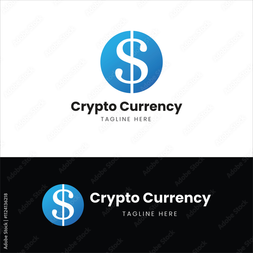 Obraz premium Crypto dollar Sign Logo vector template 
