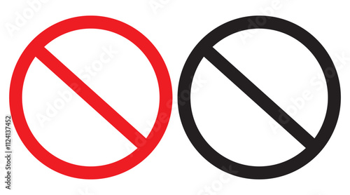 Free Download Stop mark icon set in red and black colors . Vector illustration. - GFXLoad