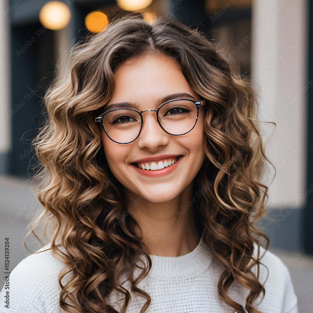 Obraz premium portrait of a woman wearing glasses