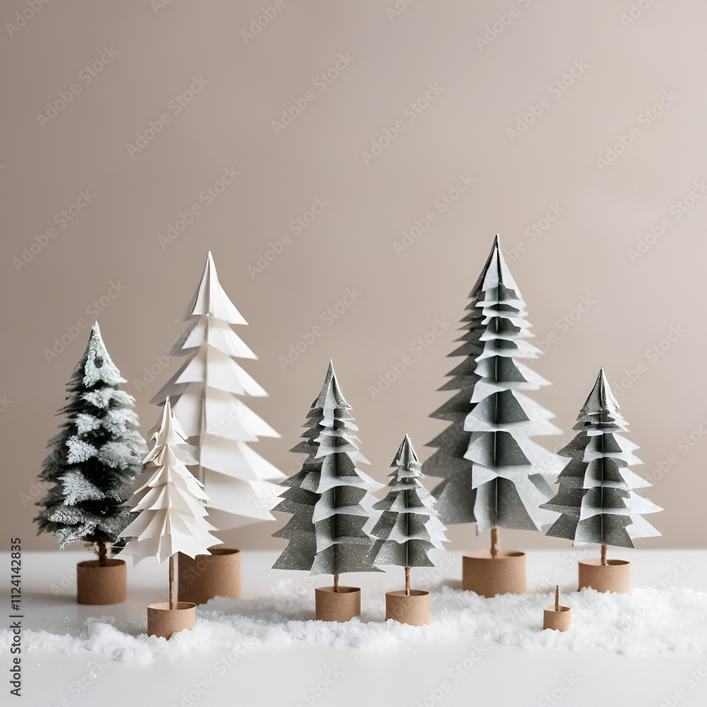 Fototapeta premium christmas tree with snow