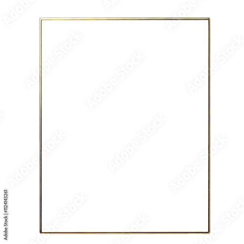 Elegant blank frame isolated on transparent background