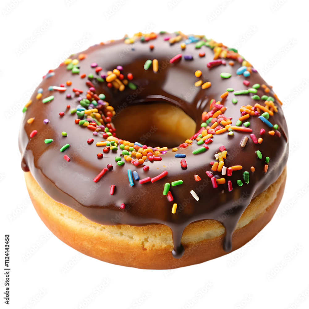 Donut with sprinkles isolated on white background Donut with sprinkles isolated on white background